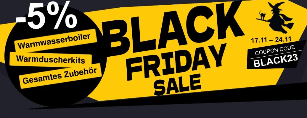 BLACK FRIDAY 2023 - Black Friday Warmwasserboiler Aqualang für Camping und Marine